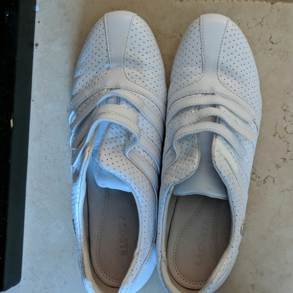 Lacoste White Leather Sneakers